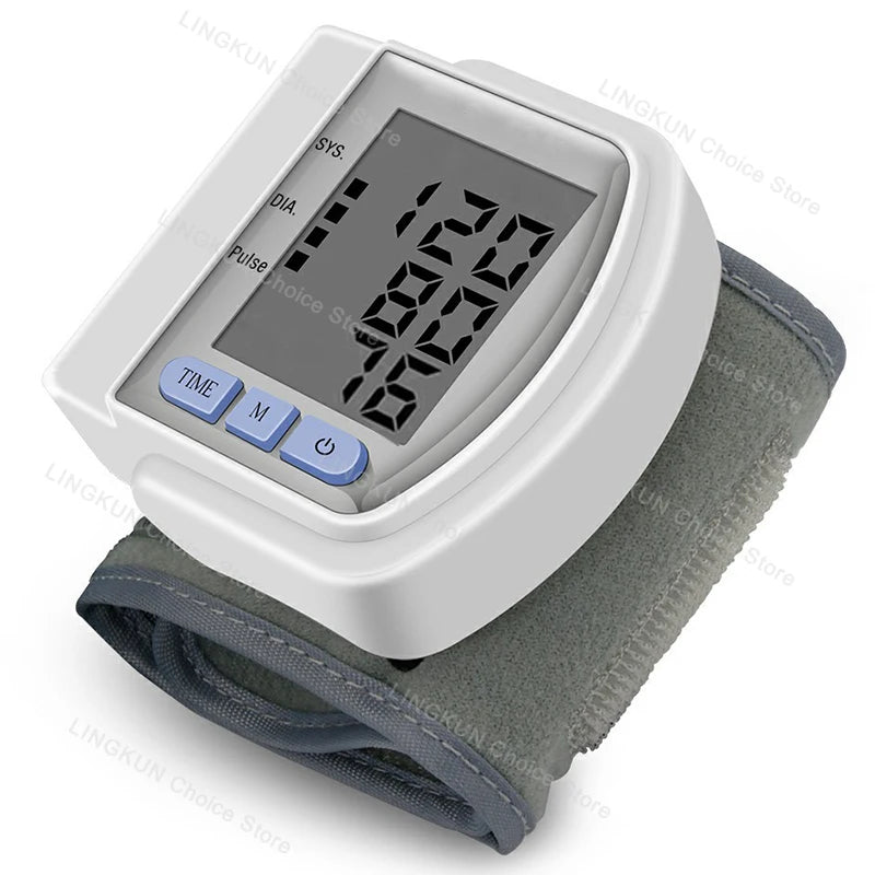 Wrist cuff Digital Blood Pressure, Heart Beat Rate and Pulse Monitor