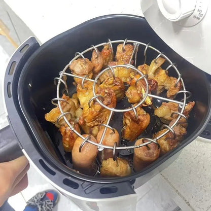 Stainless Steel Vertical Grill Rack with 12/24/49 Skewer for Air Fryer Accessory