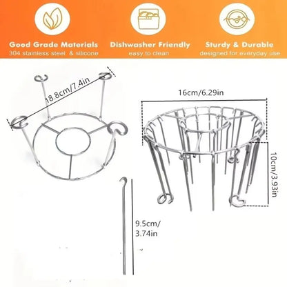 Stainless Steel Vertical Grill Rack with 12/24/49 Skewer for Air Fryer Accessory