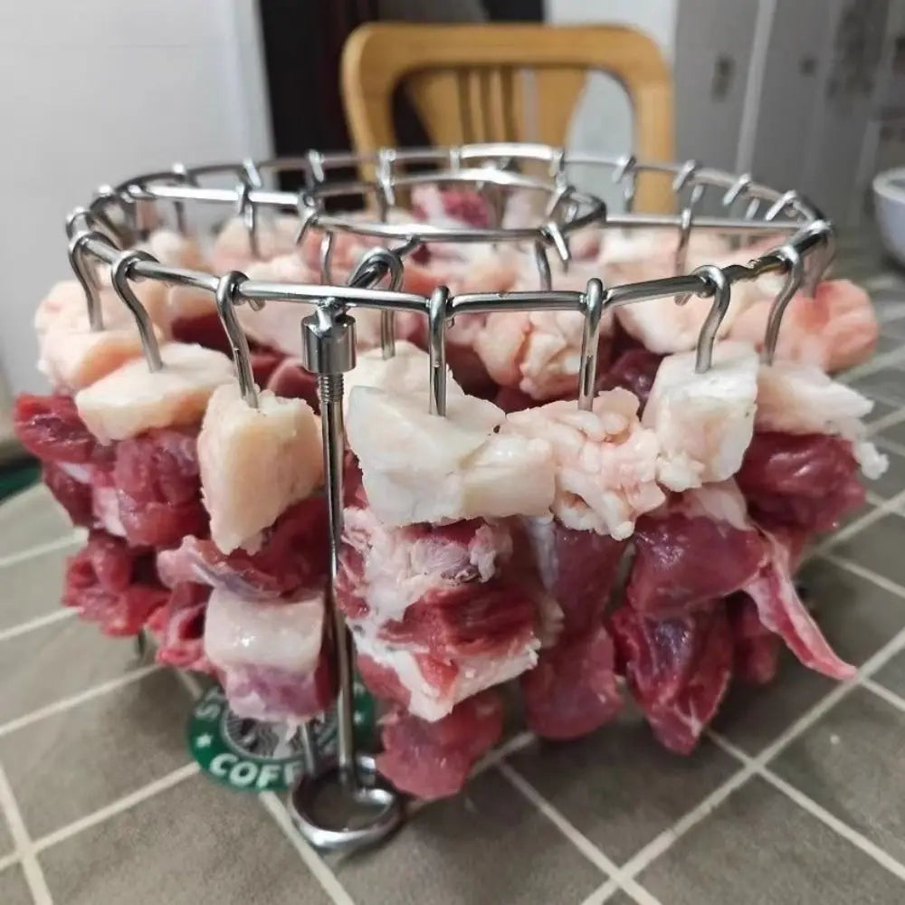Stainless Steel Vertical Grill Rack with 12/24/49 Skewer for Air Fryer Accessory
