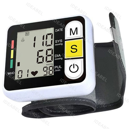 Wrist cuff Digital Blood Pressure, Heart Beat Rate and Pulse Monitor