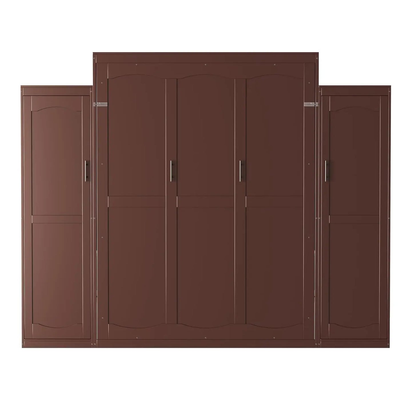 Queen Murphy Wood Bed with 2 Closets & Storage Shelf