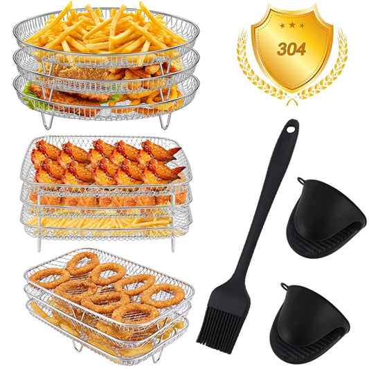 3-layers Air Fryer Rack Stackable Grilling for Air fryer