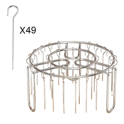 Stainless Steel Vertical Grill Rack with 12/24/49 Skewer for Air Fryer Accessory