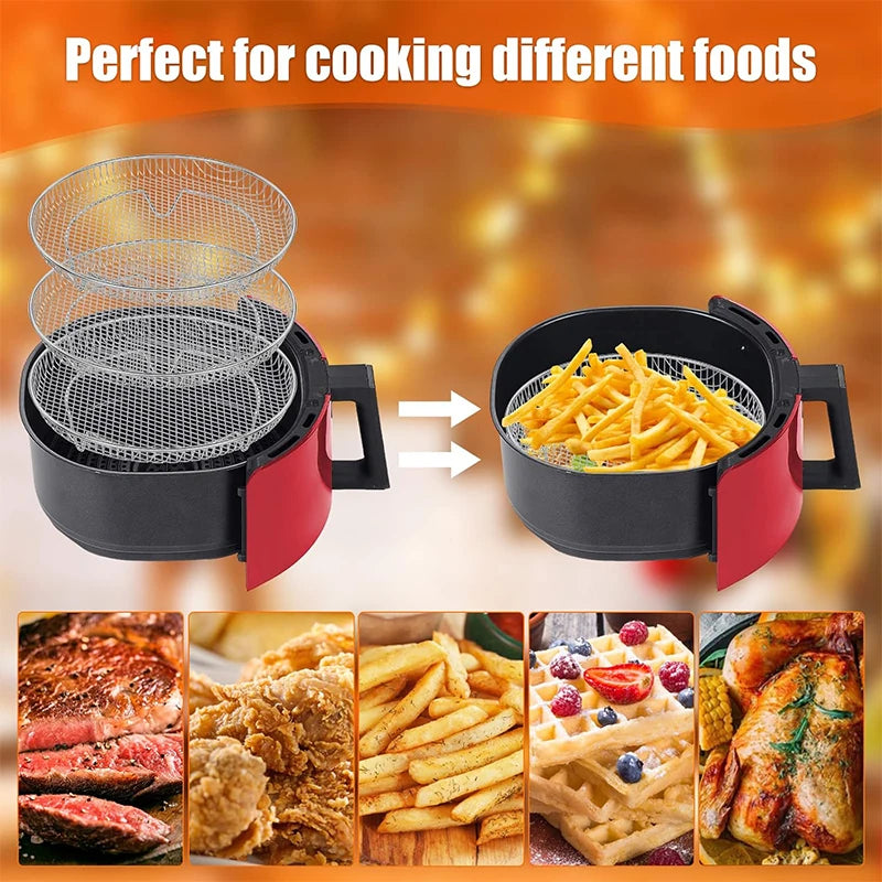 3-layers Air Fryer Rack Stackable Grilling for Air fryer
