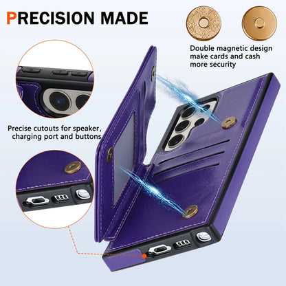 Leather Case For Samsung Galaxy with wallet S25 FE S24 FE S23 Ultra S22 Plus S21 S20