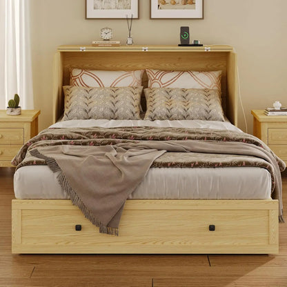 Full Murphy Bed with Charging Station