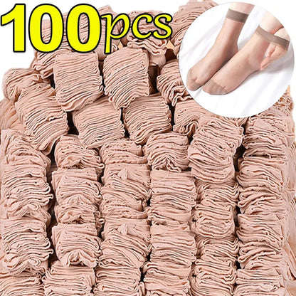 10 -50 Pairs Transparent Ultrathin Summer Socks