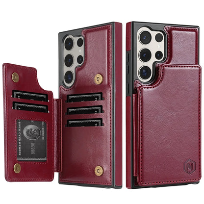 Leather Case For Samsung Galaxy with wallet S25 FE S24 FE S23 Ultra S22 Plus S21 S20