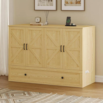 Full Murphy Bed with Charging Station