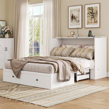 Full Murphy Bed with Charging Station