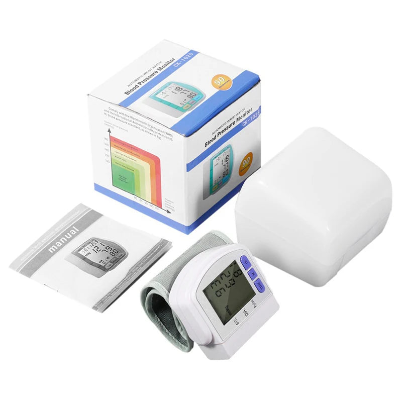 Wrist cuff Digital Blood Pressure, Heart Beat Rate and Pulse Monitor