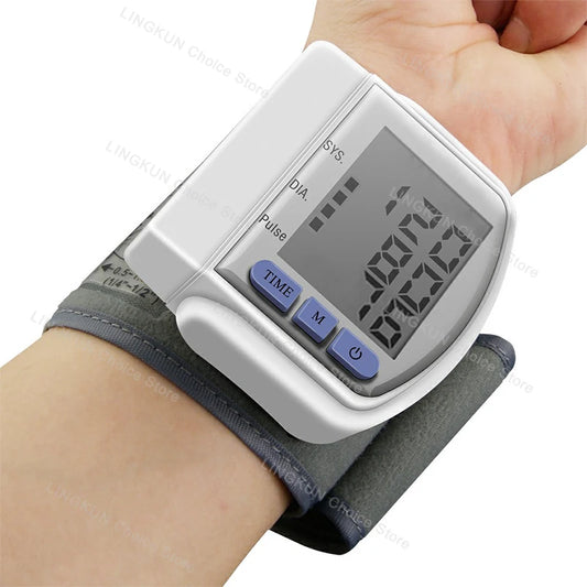Wrist cuff Digital Blood Pressure, Heart Beat Rate and Pulse Monitor