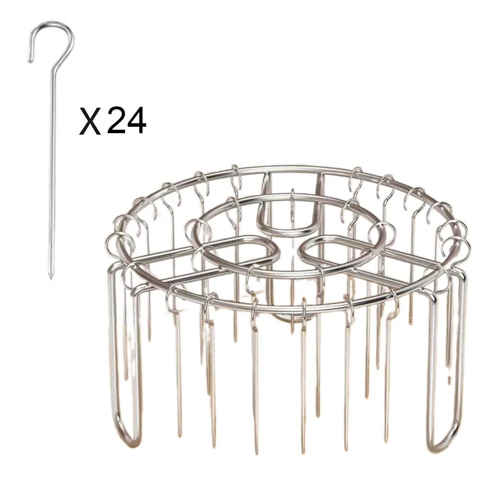 Stainless Steel Vertical Grill Rack with 12/24/49 Skewer for Air Fryer Accessory