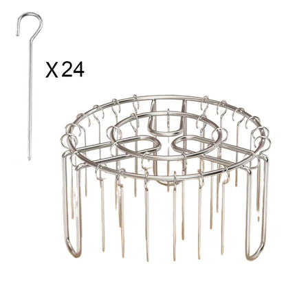 Stainless Steel Vertical Grill Rack with 12/24/49 Skewer for Air Fryer Accessory